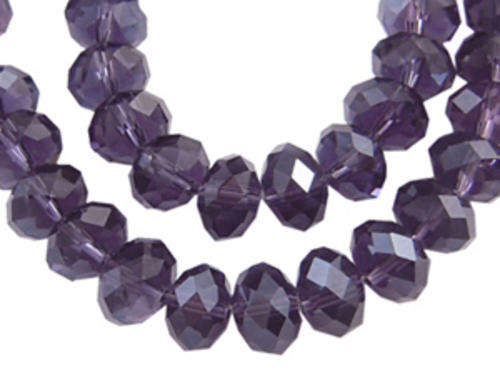 Crystal Cut glass beads - 12mm -  Amethyst / Purple - SOLD PER STRAND - Beautiful