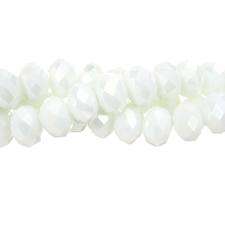 Crystal Cut glass beads - 12mm -  Opal White - SOLD PER STRAND - Beautiful