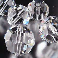 ROUND Crystal Cut glass beads - 10mm -  Clear - SOLD PER STRAND - Approx 72 beads - Beautiful