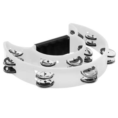 Power Half Moon Tambourine [White]