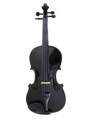 Flame Lily Violin (Spruce Top, Maple Back & Sides) (Black) [Full Size]