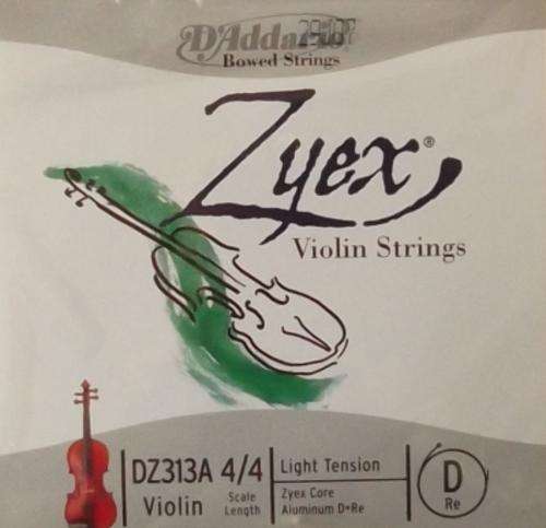 D'Addario Zyex Violin String - Single D String [Full Size, Light Tension]