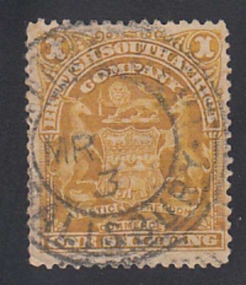 BSAC Rhodesia 1898-1908 SG84? 1s Used
