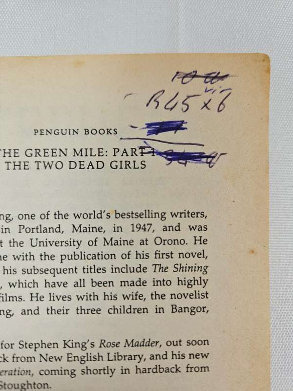 The Green Mile: Part 1 - The Two Dead Girls by Stephen King - Paperback