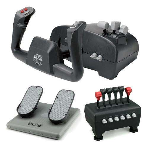 CH Products - Yoke, Pedals and Throttle (For Flight Simulators)