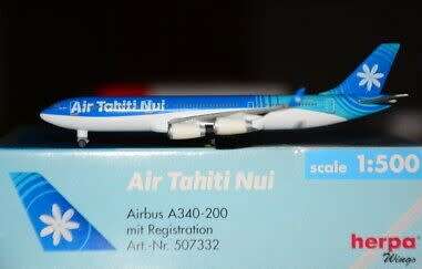 Airbus A340-200 Air Tahiti Nui - 1/500 Scale (HW507332)(TAS007689)(Herpa)