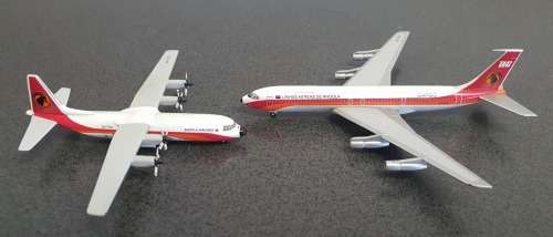 Lockheed L-100-30 & Boeing 707-320C TAAG Cargo - 1/500 Scale (HW513715)(Herpa)