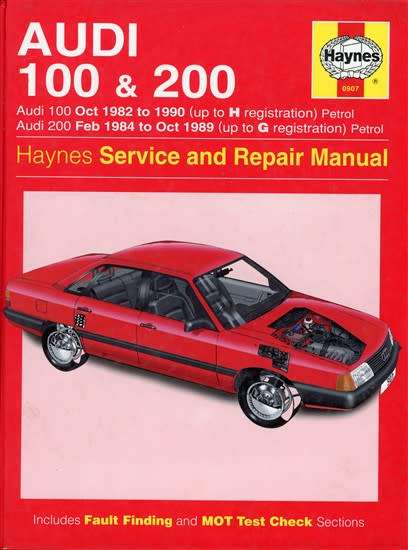 Audi 100 & 200 Service and Repair Manual (TAS015250)(H0907)(Haynes Publishing)