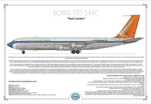 SAAMS Boeing 707-344C ZS-SAI Poster (PVP-97)