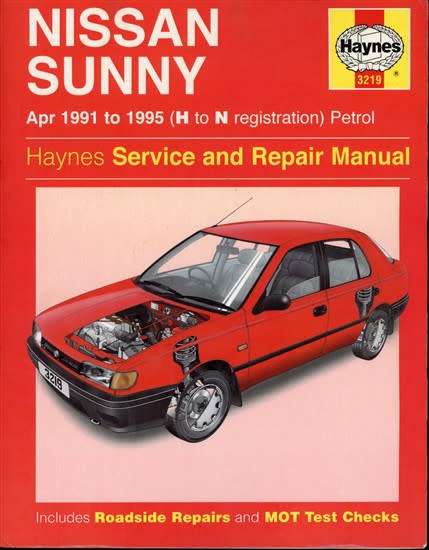 Nissan Sunny April 1991 to 1995 Service and Repair Manual (H3219)(TAS015204)