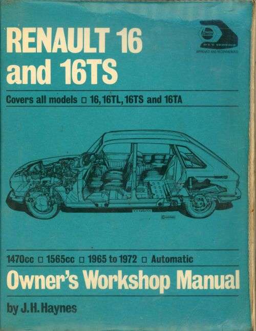 Renault 16 and 16TS (H081)(Haynes Publishing)