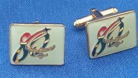 SAAF 80 Cufflink (light green background) (TAS018104)