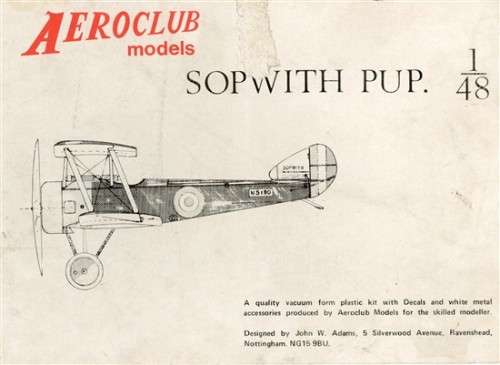 Sopwith Pup - 1/48 Scale (PUP)(TAS014531)(Aeroclub)