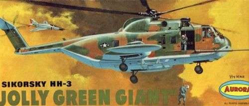 Sikorsky HH-3 Jolly Green Giant - 1/72 Scale (AU505-130)(Aurora)