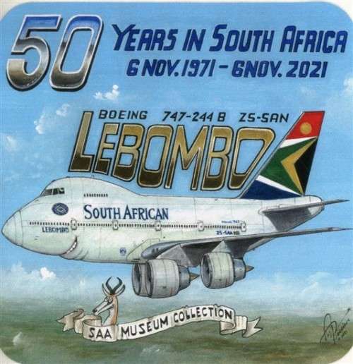 Boeing 747 Lebombo Sticker (STICK1)(TAS Hobbies)
