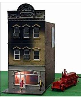 Building on Fire Built Up - HO Scale Model Power MOD-569