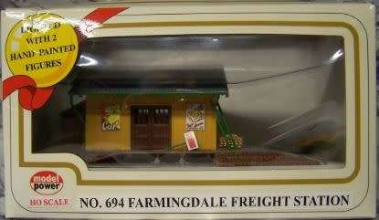 Farmingdale Freight Station Built UP - HO Scale Model Power MOD-694