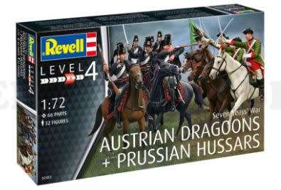 Seven Year War Austrian Draggons & Prussion Hussars - 1/72 REV02453 Revell