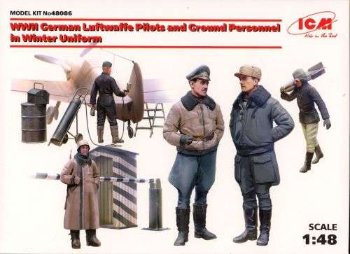 WWII Luftwaffe Pilots and Ground Personnel - 1/48 Scale (ICM48086)(ICM)