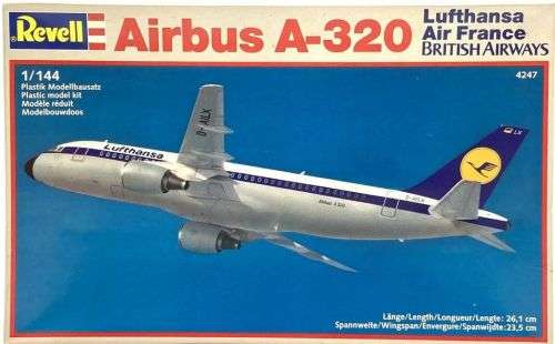 Airbus A320 Lufthansa/Air France/British Airways - 1/144 Scale (REV4247)(Revell)