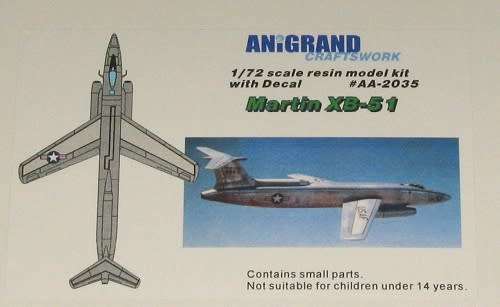 Martin XB-51 - 1/72 Scale (AA-2035)(Anigrand Craftwork)