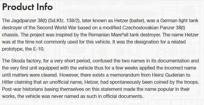 Jagdpanzer 38 Tonne Hertzer Late Version - 1/35 Scale (Airfix A1353)