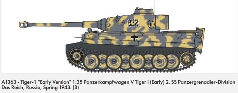 Tiger 1 Early Version - 1/35 Scale (Airfix A1363)