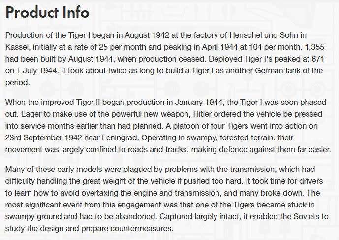 Tiger 1 Early Version - 1/35 Scale (Airfix A1363)