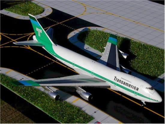 Boeing 747-200 Transamerica - 1/400 Scale (GJTVA226)(Gemini Jets)