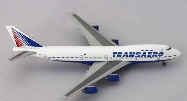 Boeing 747-200 Transaero - 1/500 Scale (HW515221)(Herpa Wings)