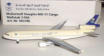 McDonnell Douglas MD-11F Saudi Arabian Cargo - 1/500 Scale (HW503396)(TAS007157)(Herpa Wings)