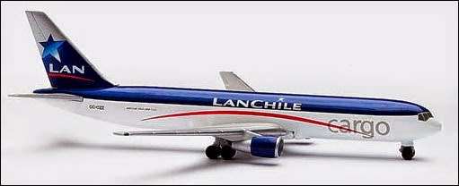 Boeing 767-300F LanChile Cargo - 1/500 Scale (HW512039)(TAS007132)(Herpa Wings)