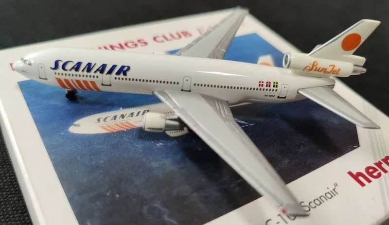 Douglas DC-10-30 Scanair - 1/500 Scale (HW500142)(TAS017622)(Herpa Wings)