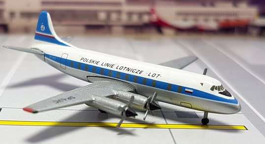 Vickers Viscount LOT Polish Airlines - 1/500 Scale (HW512008)(Herpa Wings)