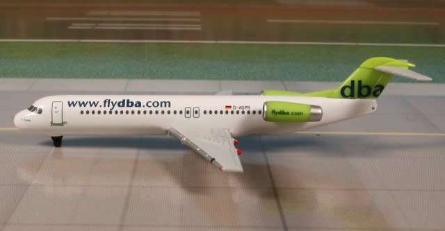 Fokker 100 flydba.com - 1/500 Scale (HW509374)(Herpa Wings)