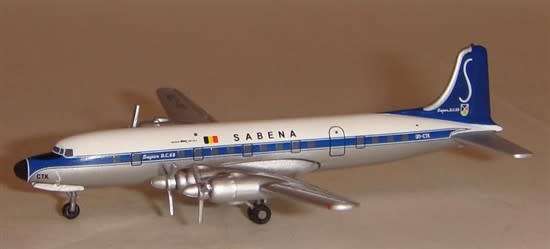 Douglas DC-6 SABENA - 1/500 Scale (HW515481)(TAS017620)(Herpa Wings)