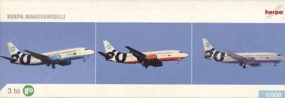 Boeing 737-300 Go - 1/500 Scale 3 in 1 Set (HW505499)(Herpa Wings)