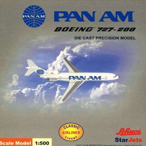 Boeing 727-200 Pan Am - 1/500 Scale (SJPAA170)(StarJets)