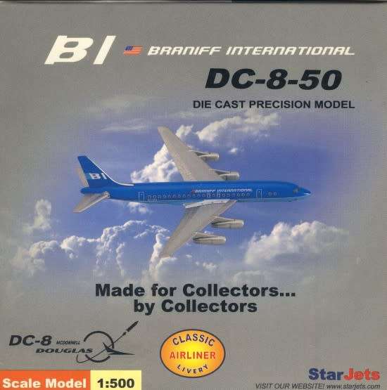 DC-8-50 Braniff - 1/500 Scale (SJBNF085)(TAS001242)(StarJets)
