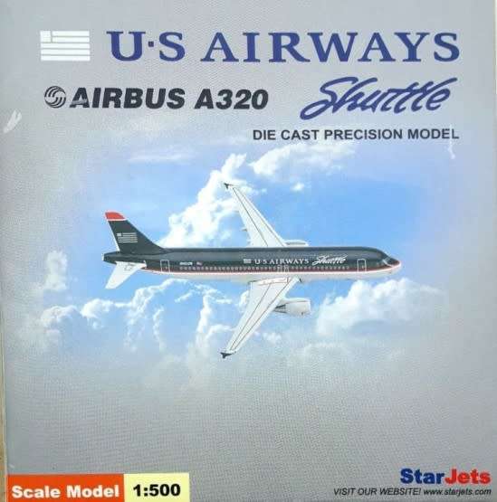 Airbus A320 US Airways Shuttle - 1/500 Scale (SJUSA113)(TAS007165)(StarJets)