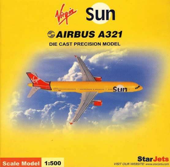 Airbus A321 Virgin Sun - 1/500 Scale (SJVIR160)(StarJets)