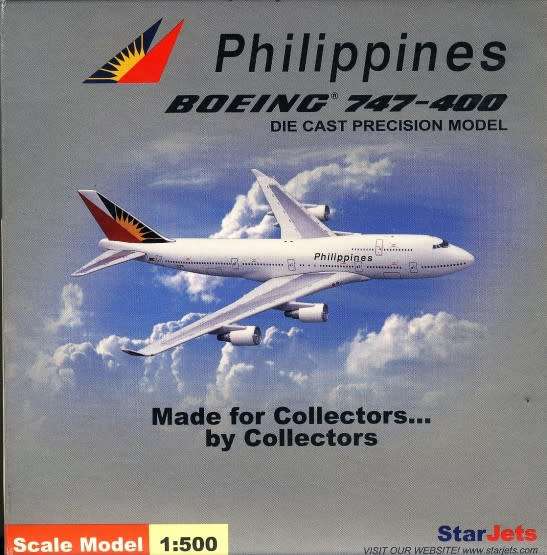 Boeing 747-400 Philippines - 1/500 Scale (SJPAL008)(StarJets)