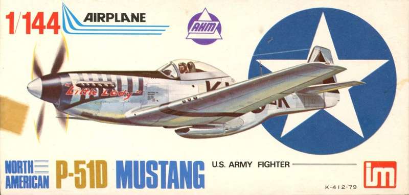 North American P-51D Mustang - 1/144 Scale (K-412)(TH2180)(AHM Minikits) - REDUCED PRICE