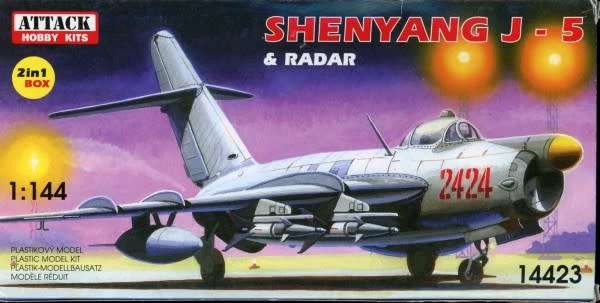 MiG-17PFU & Shenyang J-5 - 1/144 Scale 2 KITS IN BOX (Attack Hobby Kits)(AT14423)(TH2170)