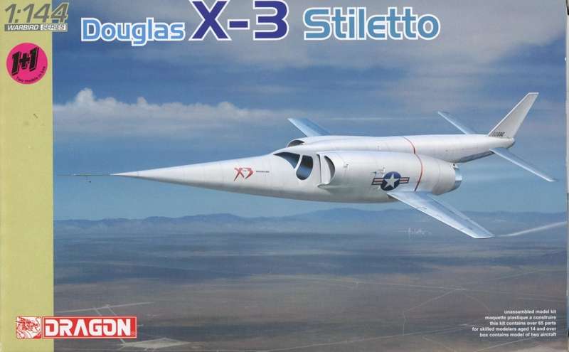 Douglas X-3 Stiletto - 1/144 Scale (2 Kits in box) (DN4637)(TH2101)(Dragon Models)