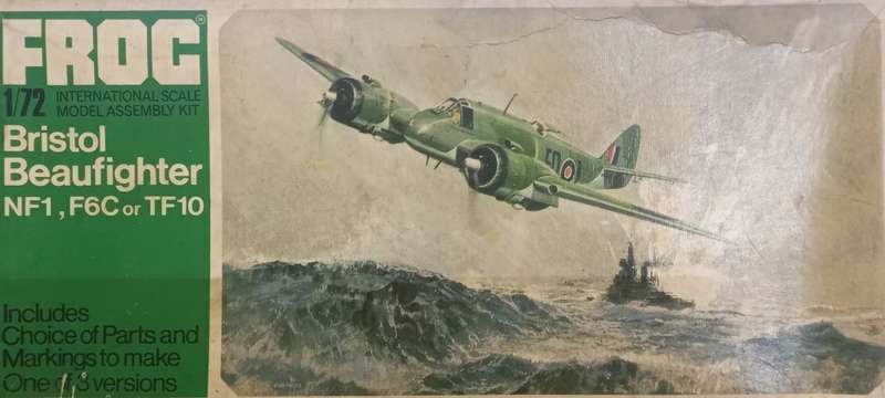 Bristol Beaufighter NF1,F6C or TF10 - 1/72 Scale (F191)(Frog)
