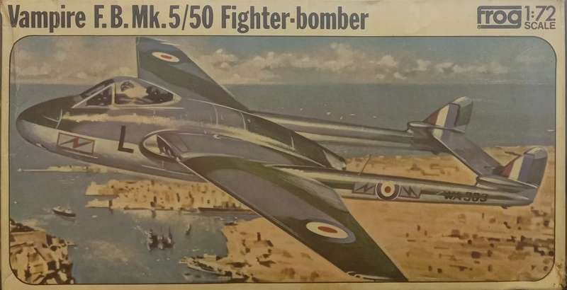 Vampire F.B. Mk.5/50 - 1/72 Scale (F431)(Frog)