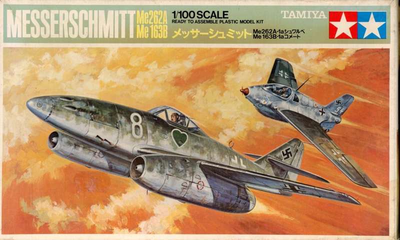Messerschmitt Me.262A & Me.163B - 1/100 Scale (TAMPA1023)(TAS051018)(Tamiya)