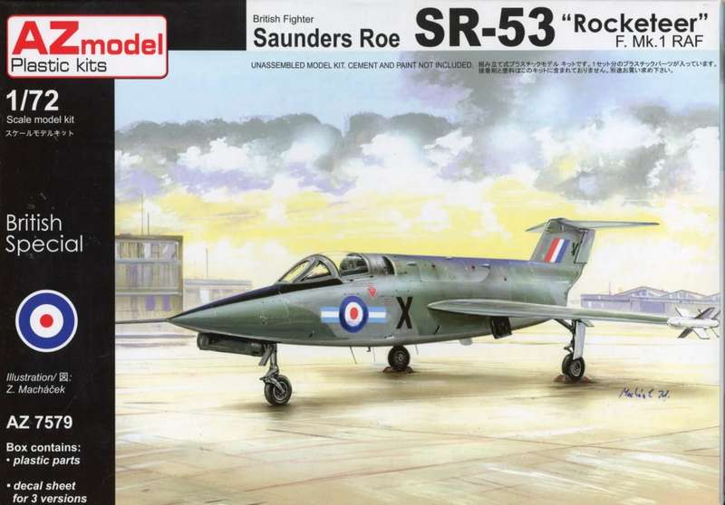 Saunders Roe SR-53 Rocketeer F.Mk.1 - 1/72 Scale (AZ7579)(TH2092)(AZmodel)