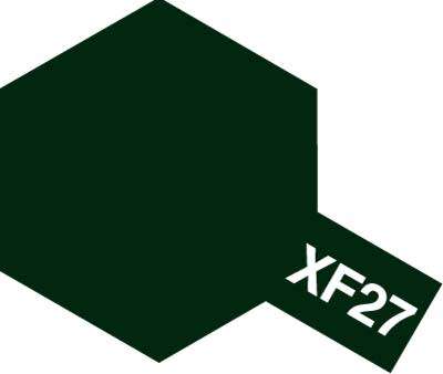 Flat Black Green Enamel Paint 10ml (EXF-27)(Tamiya)